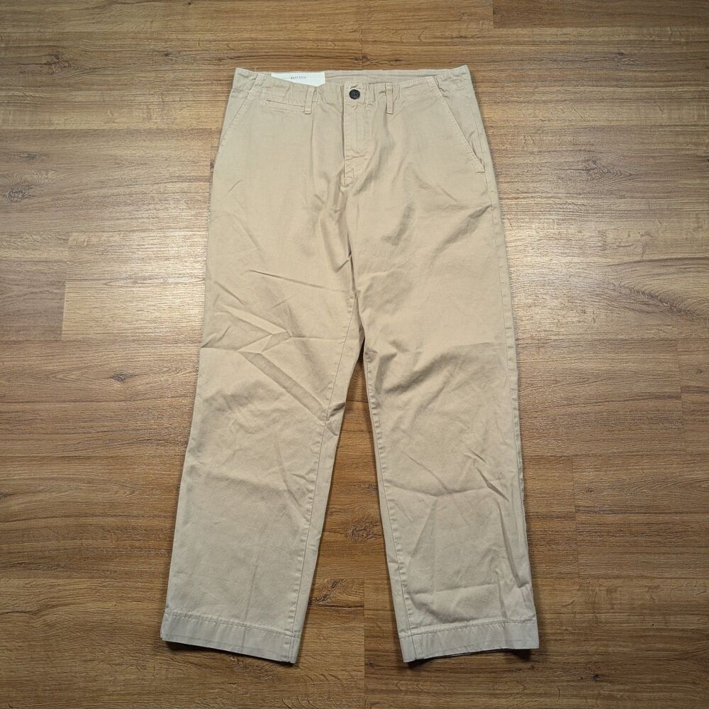 Billy Reid Khaki Chino Pants 34x27 Beige Cotton Straight Fit Business Casual